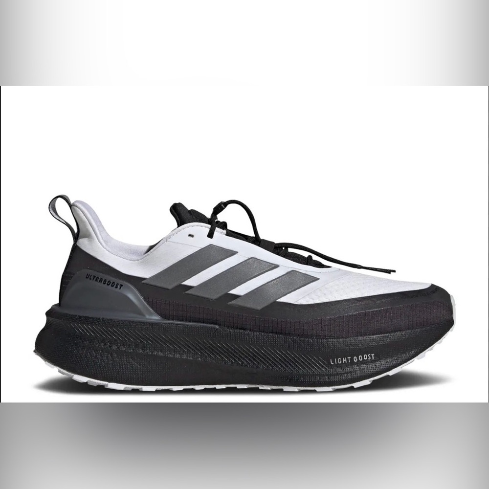 adidas Men's White and Black Ultraboost Athletic Shoes